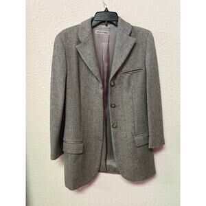 Emporio Armani Womens Wool Coat Grey Size 38 XS